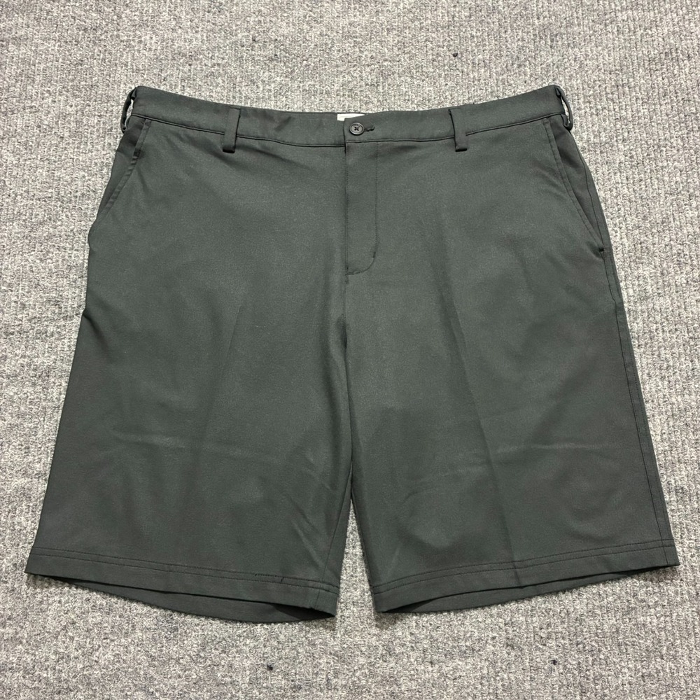 Adidas Climalite Mens Chino Shorts Size 38 Black‎ Flat Front Outdoor High Rise